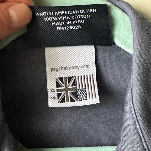 Psycho bunny polo VGUC size XS 5/6 blue short sleeve spring summer clothes kids - Picture 6 of 7